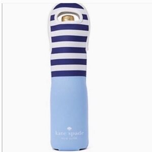 Kate Spade Navy and Light Blue Wine Carrier Neoprene